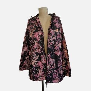 New Balance Women’s Floral Print Zip Up Hooded Windbreaker Jacket Sz 2X NWT